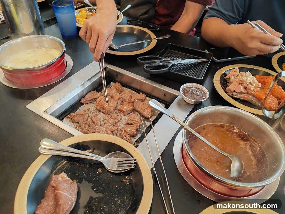 Table Setting at Korean BBQ Restaurant
