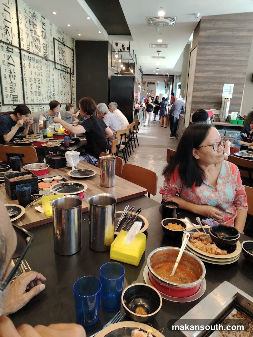 Dining at a Korean-style restaurant