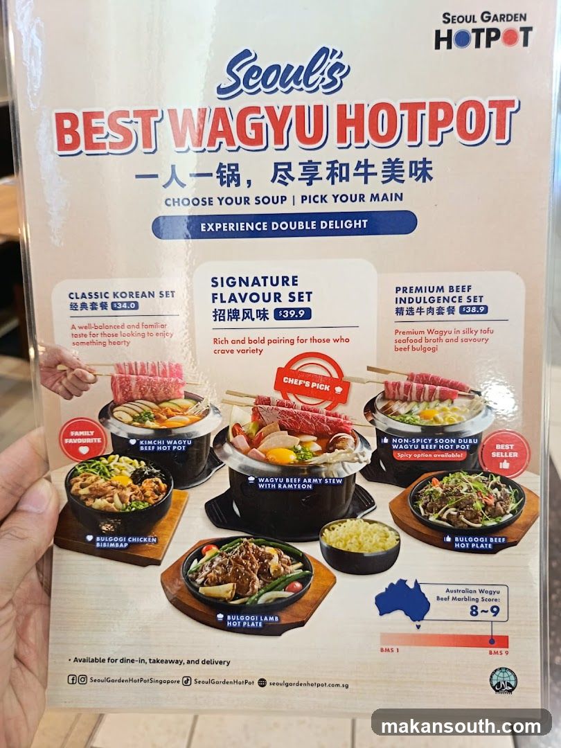 Seoul's Best Wagyu Hotpot Menu