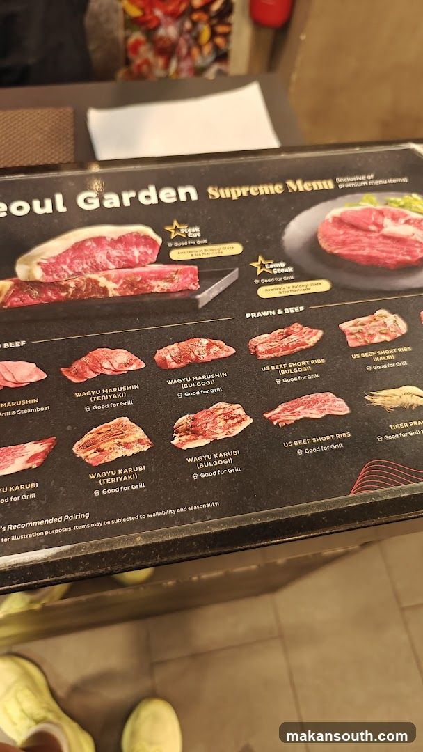 Seoul Garden Supreme Menu
