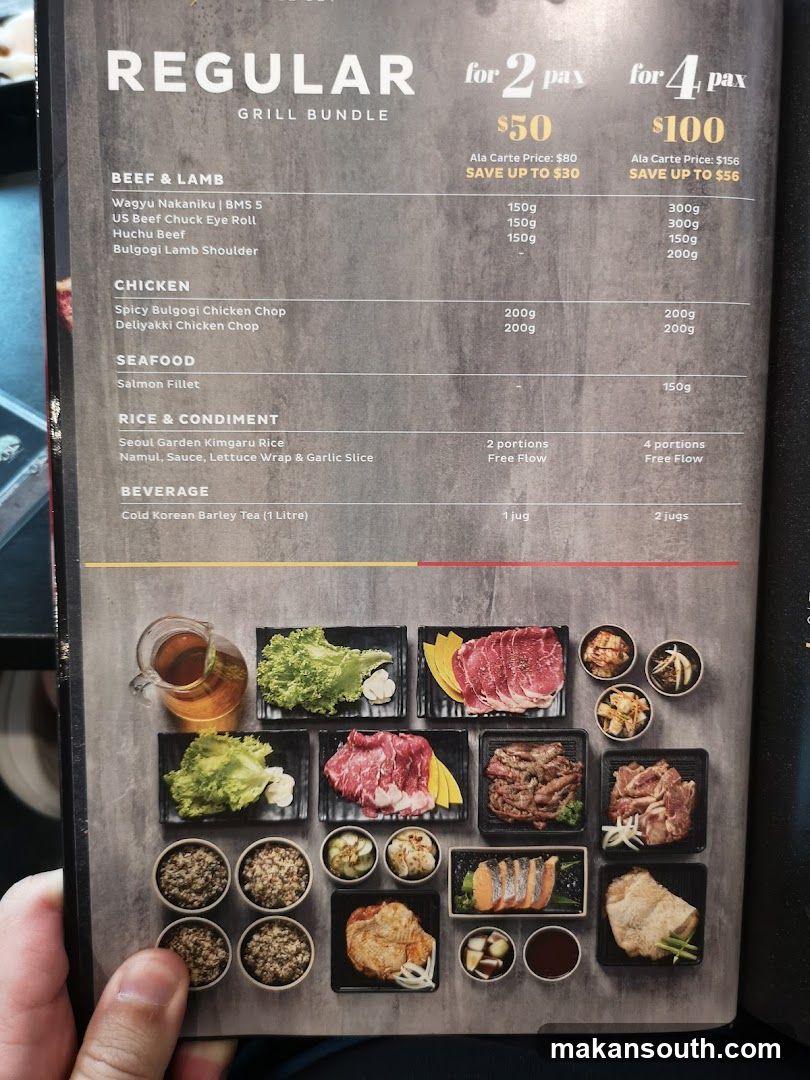 Regular Grill Bundle Menu