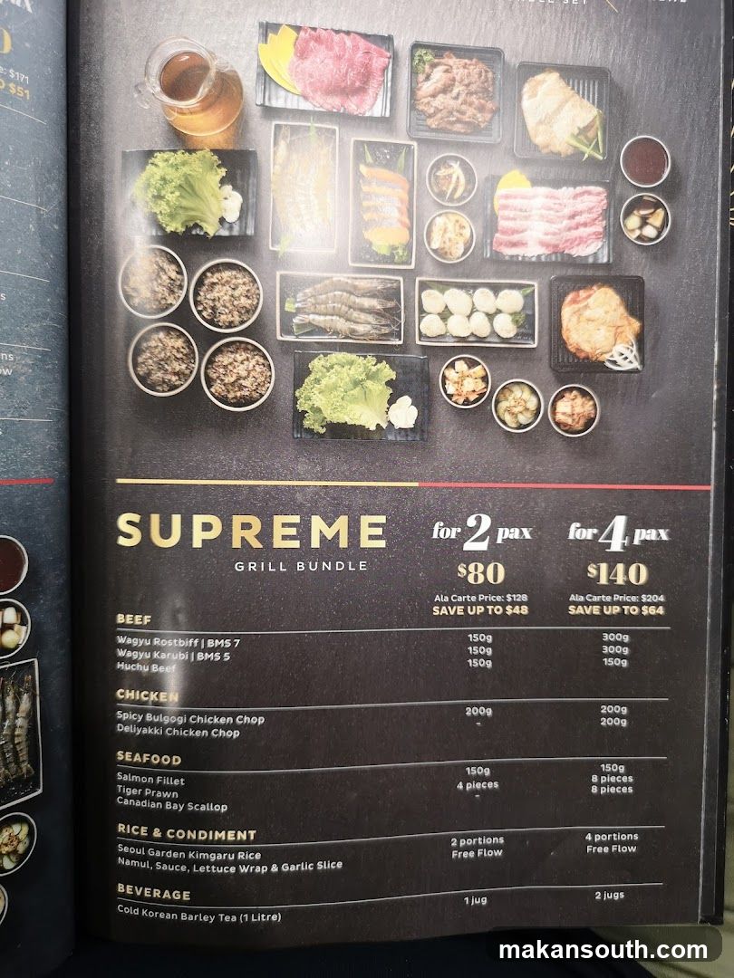 Supreme Grill Bundle Menu