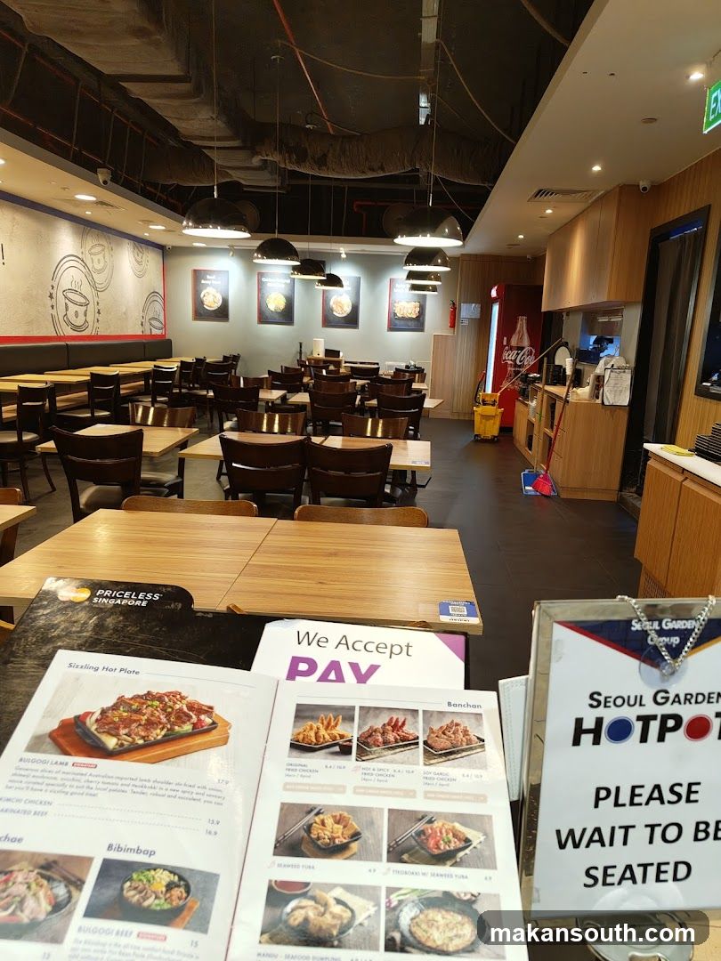 Restaurant Interior with Menu Display