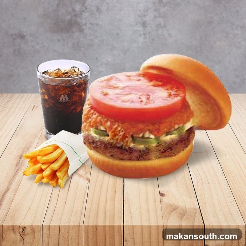 Halloween-themed burger and fries set