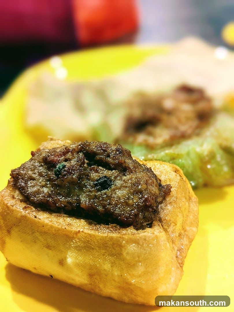 Stuffed Fried Dough with Meat Filling