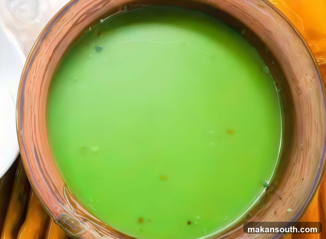 Green Soup in Bowl