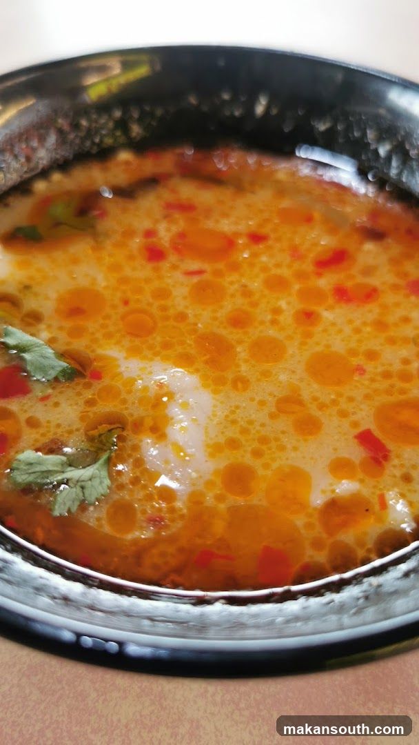 Spicy Soup with Egg and Cilantro