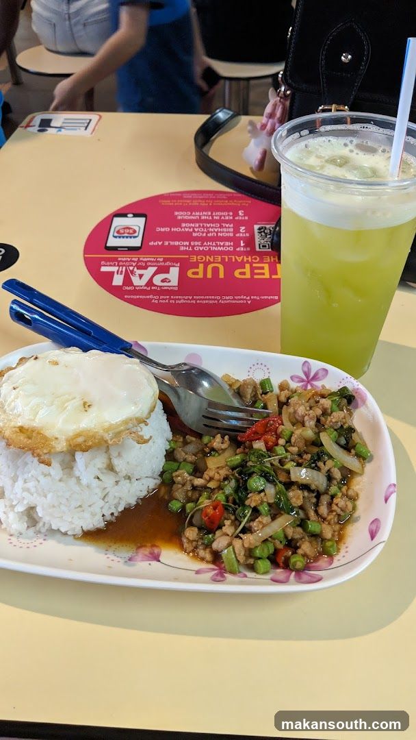 Food and Drink at a Restaurant Table