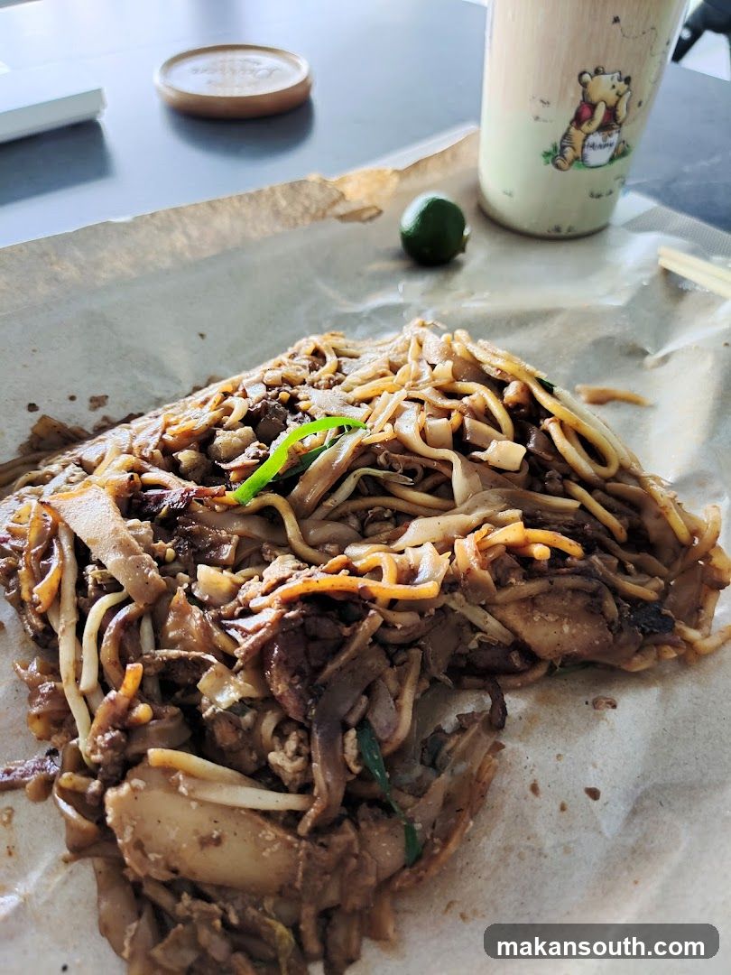 Noodles with toppings and drink