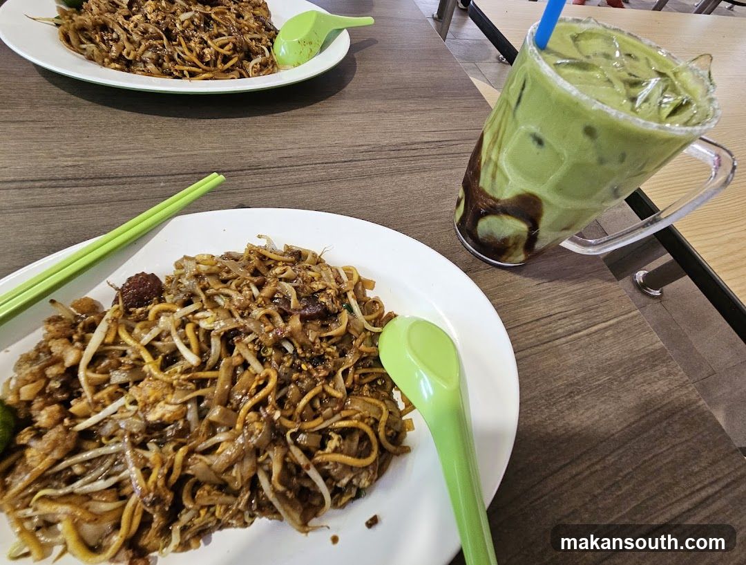 Noodles and Iced Drink at Restaurant