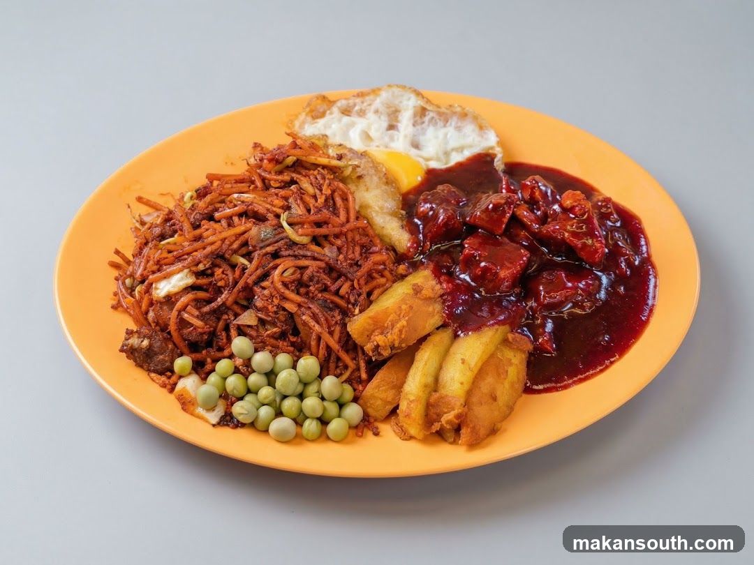 Fried Rice Plate with Fried Egg and Gravy