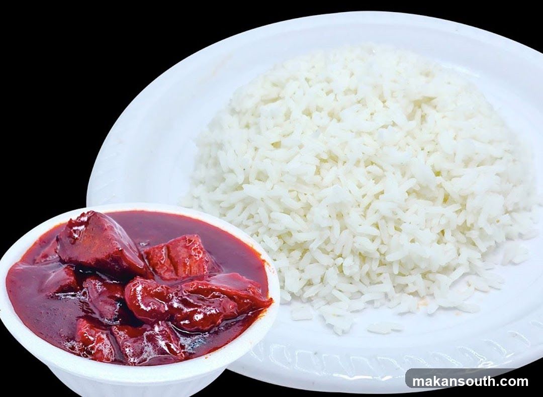 Red Meat Stew with White Rice