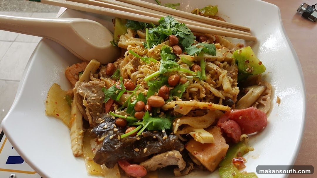 Spicy Noodle Dish with Toppings