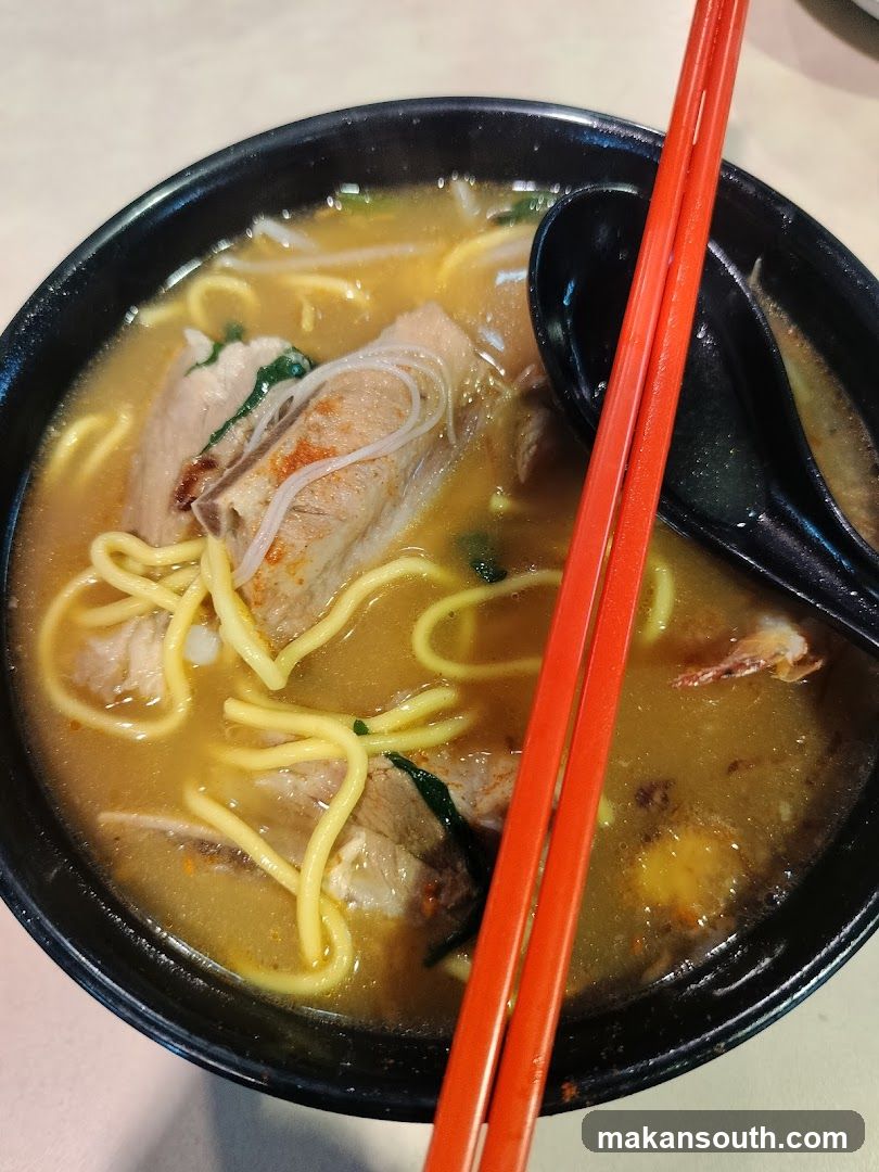 Bowl of Noodle Soup with Chopsticks