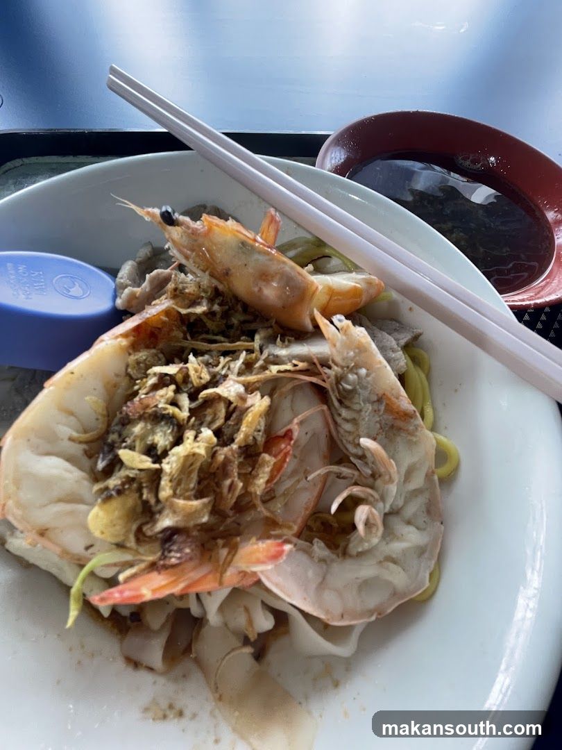 Shrimp Noodle Dish with Chopsticks