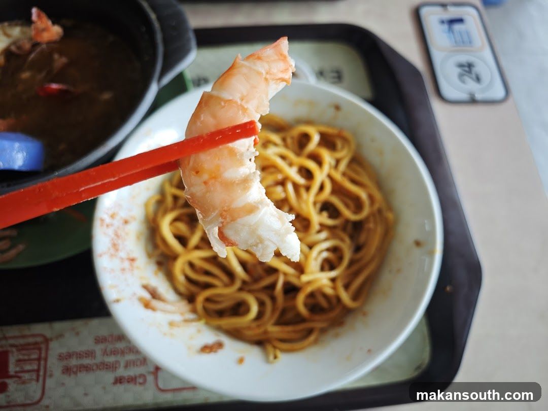 Shrimp Noodles with Chopsticks