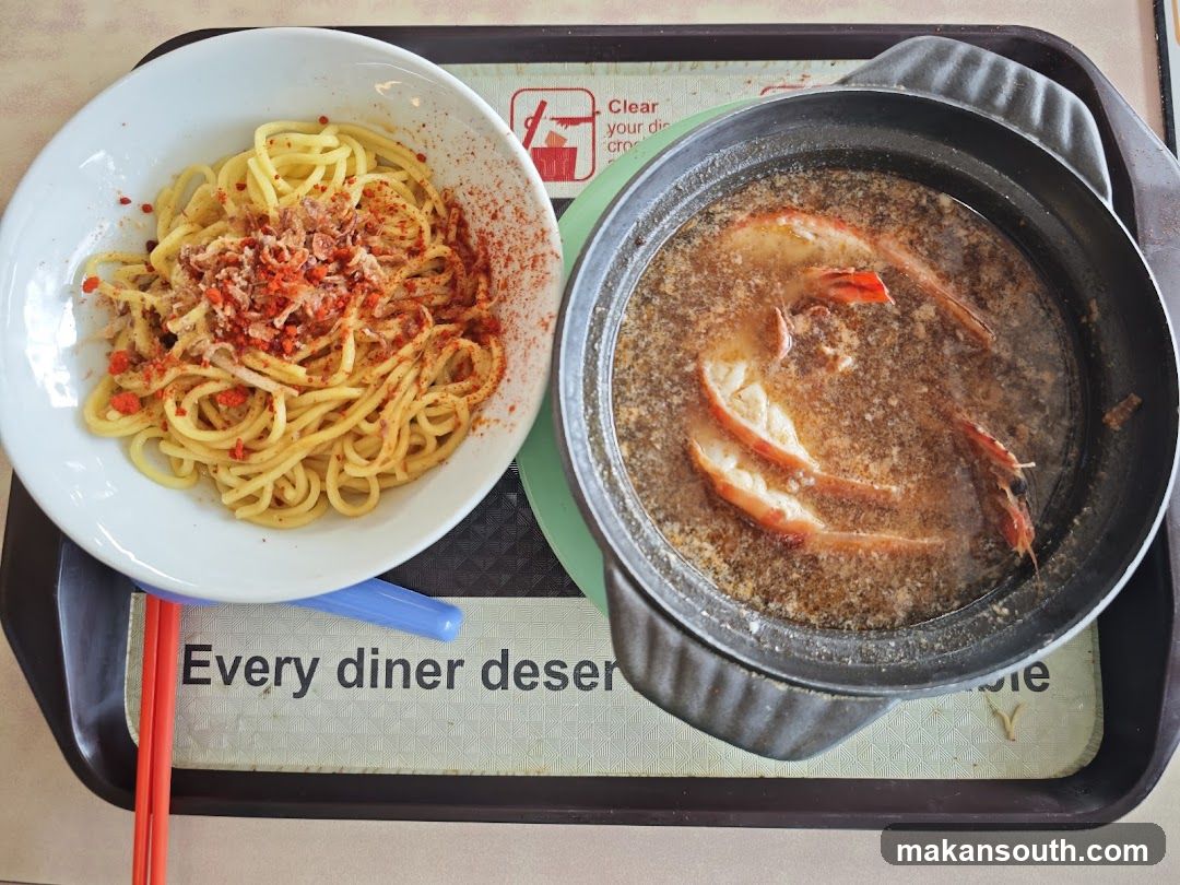 Spaghetti and Crab Soup Meal