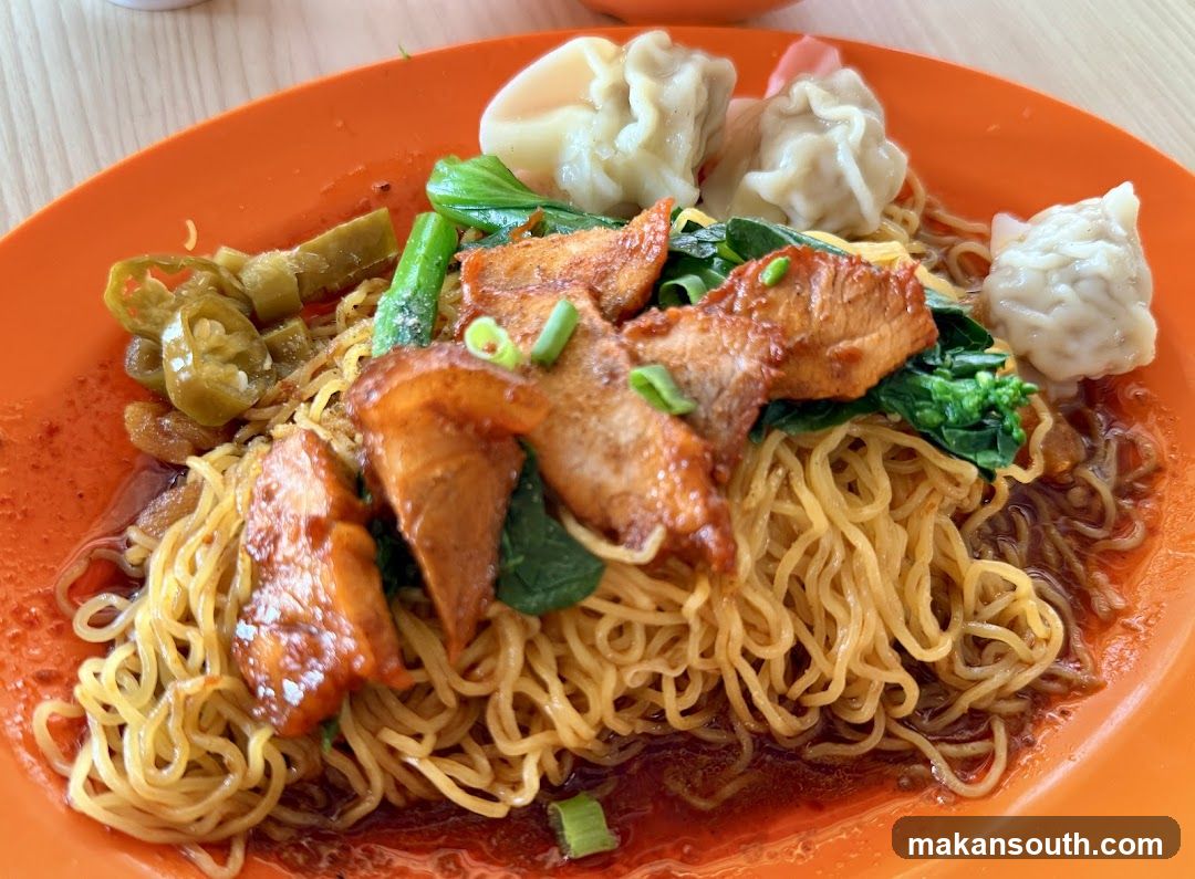 Noodle Dish with Dumplings and Meat