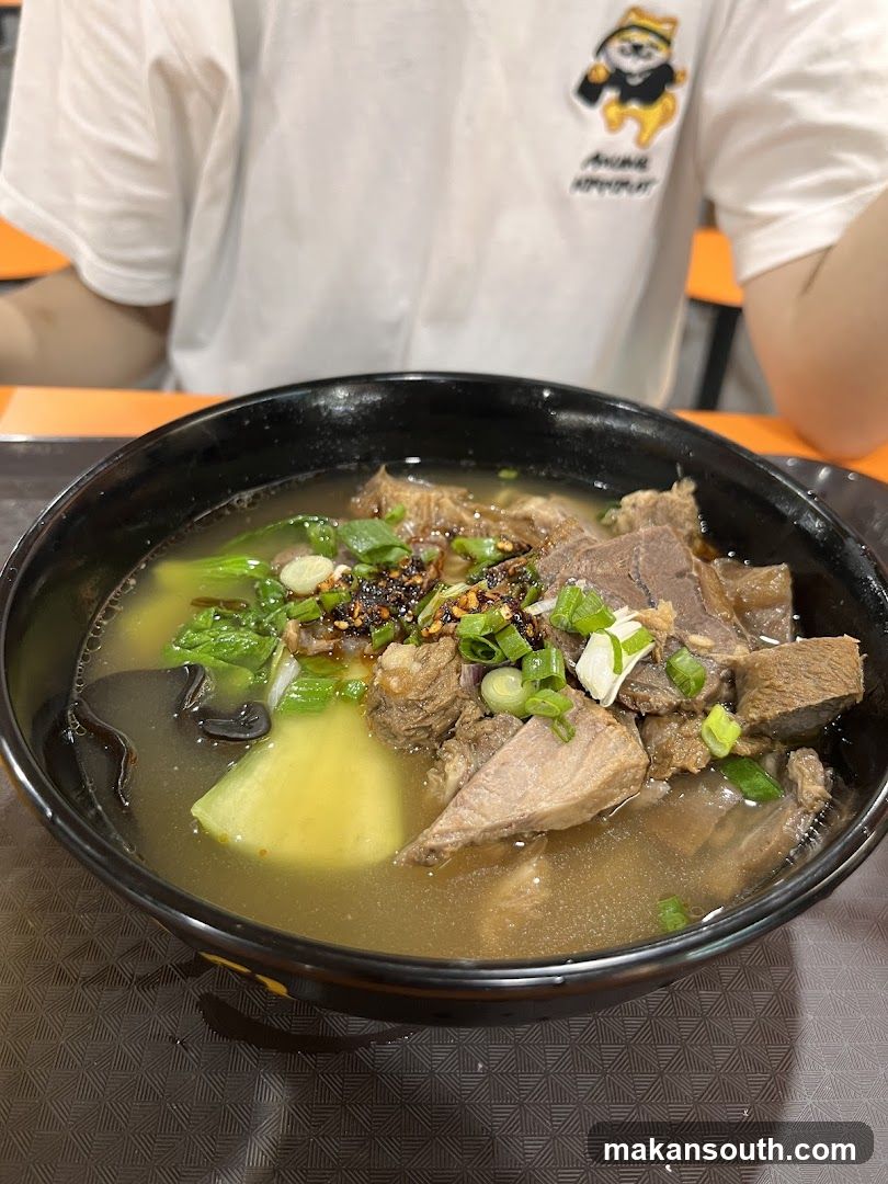 Bowl of Beef Soup with Vegetables