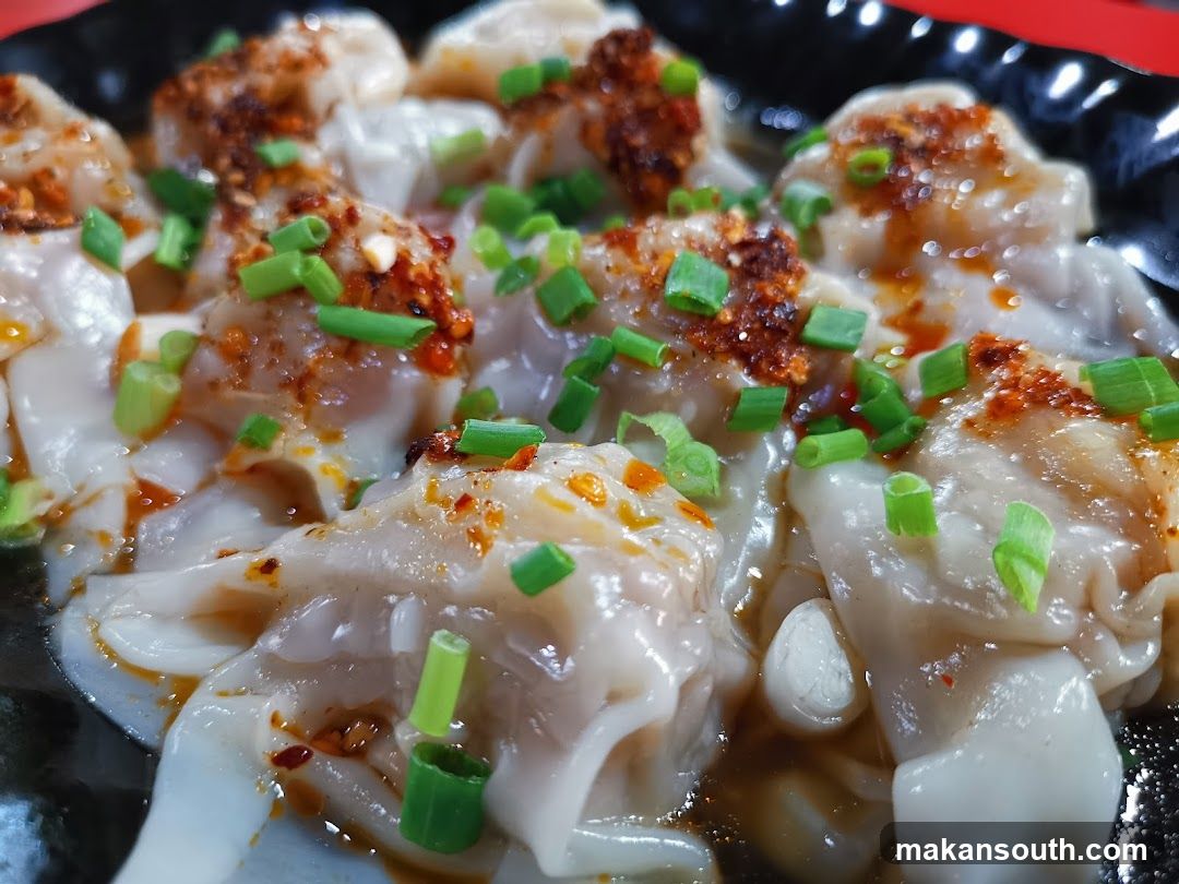 Dumplings with Chili Oil and Scallions