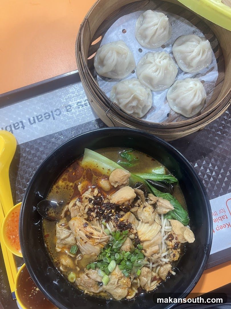 Dish with dumplings and soup