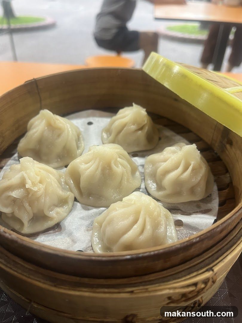 Steamed Dumplings in Bamboo Basket