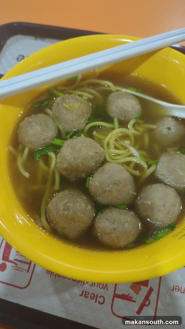 Bowl of Meatball Noodle Soup