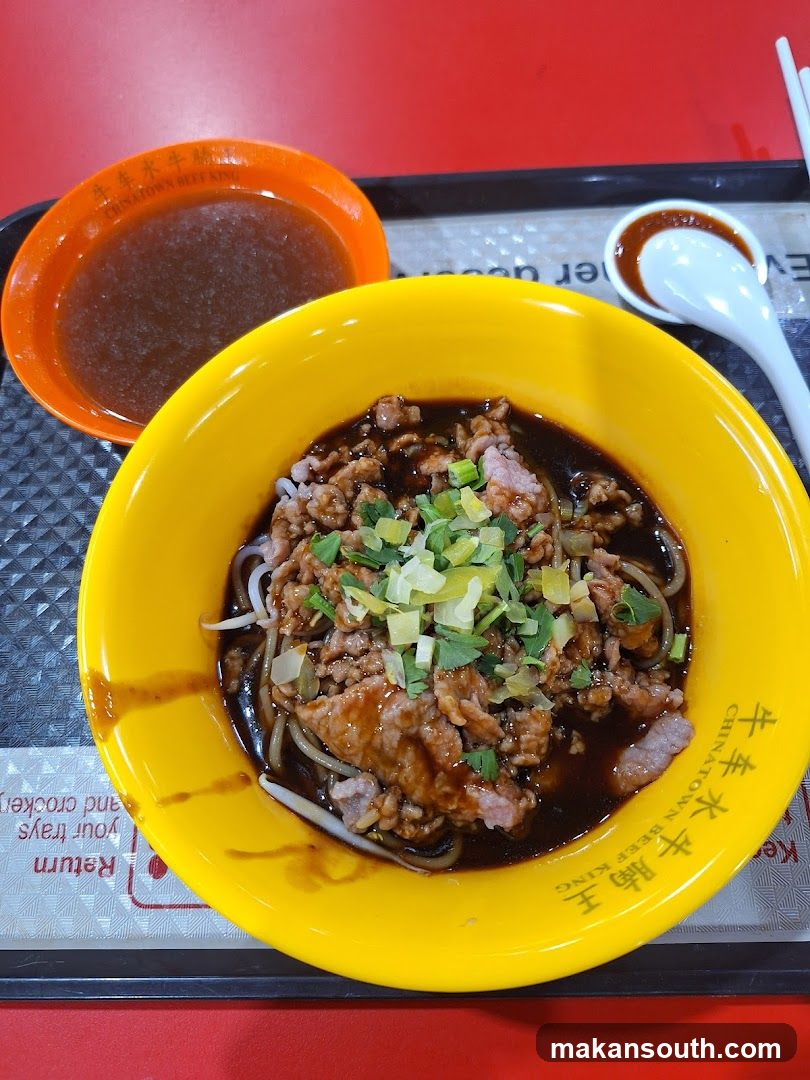 Noodle Bowl with Minced Meat and Soy Sauce