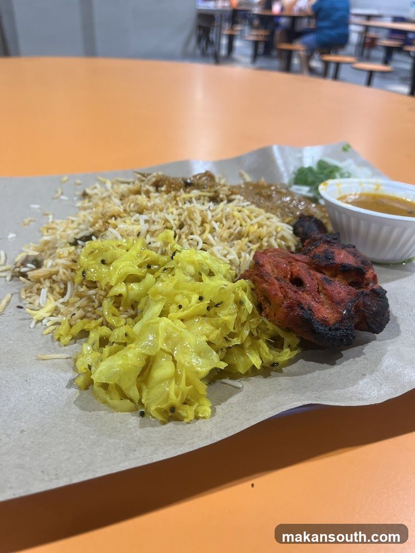 Biryani Meal with Grilled Chicken and Curry