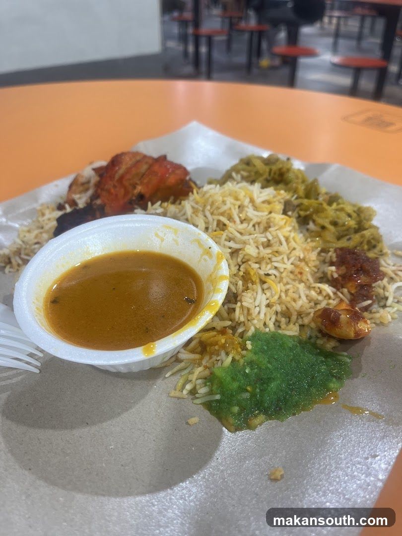 Biryani Meal with Curry and Chutney