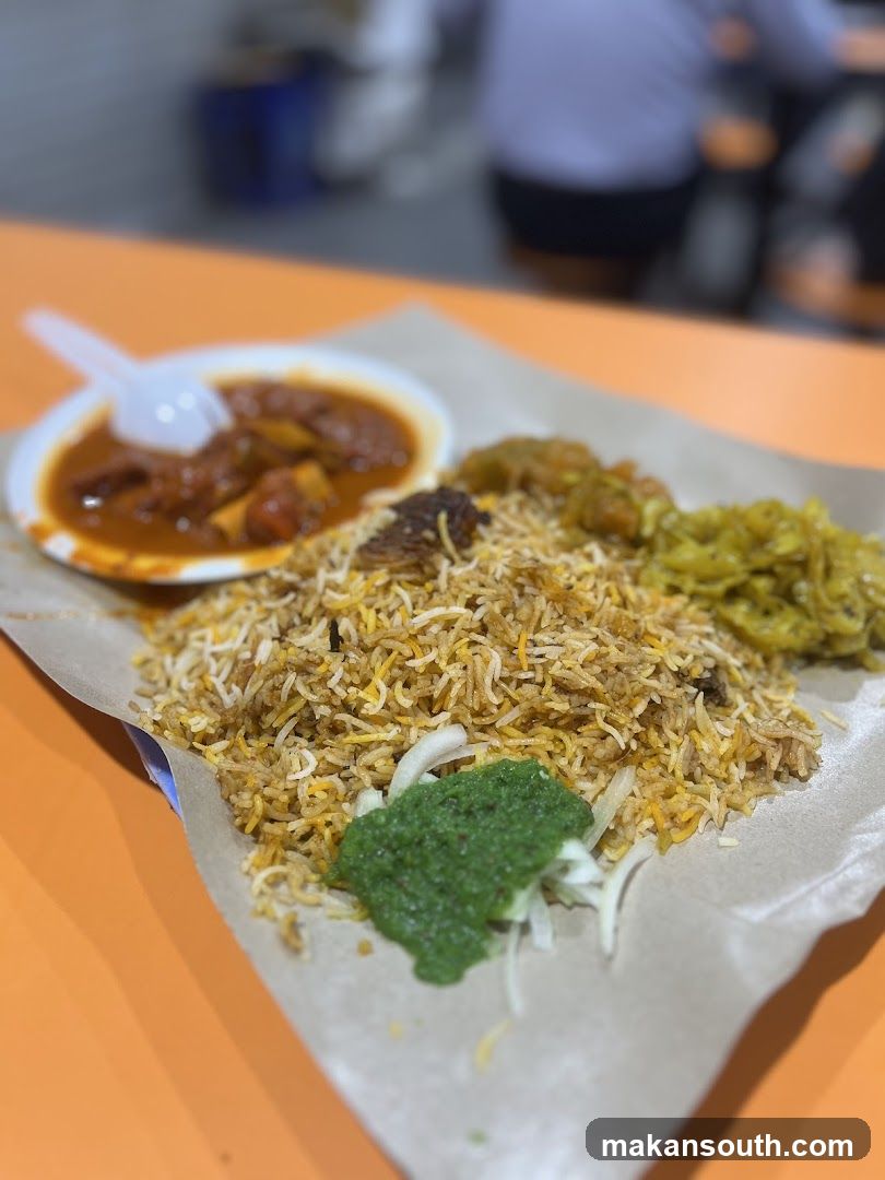 Biryani Meal with Curry and Pickles