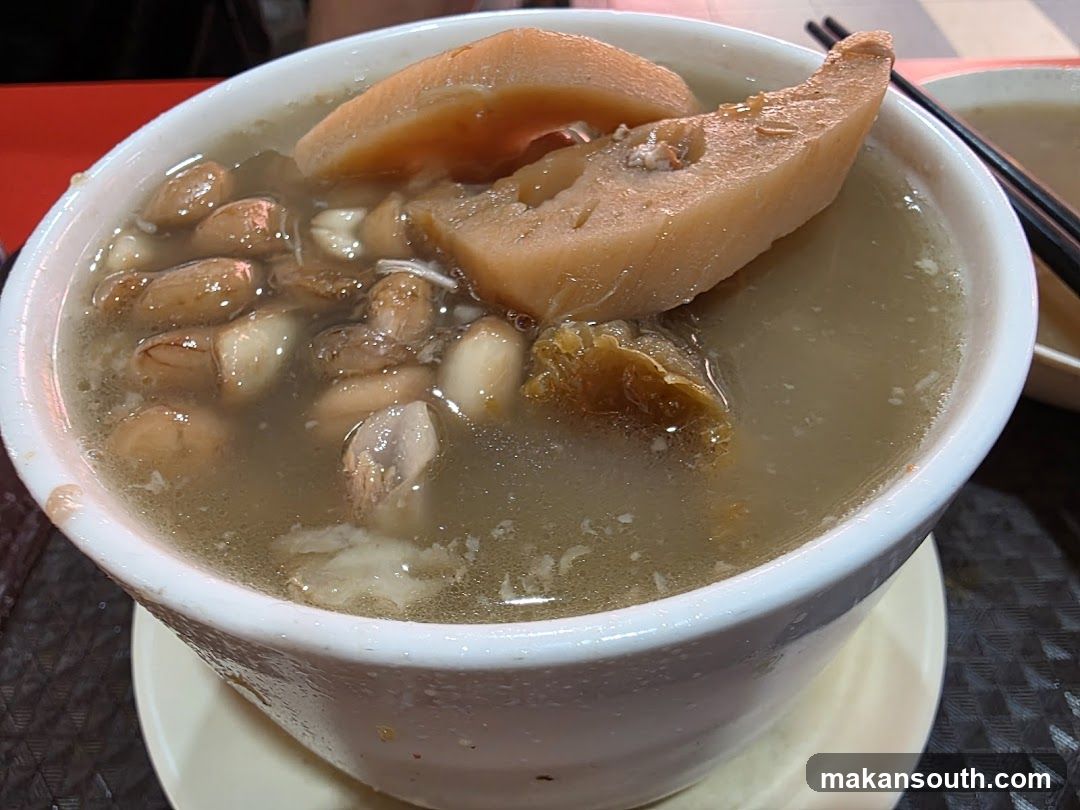 Bowl of Soup with Lotus Root and Peanuts