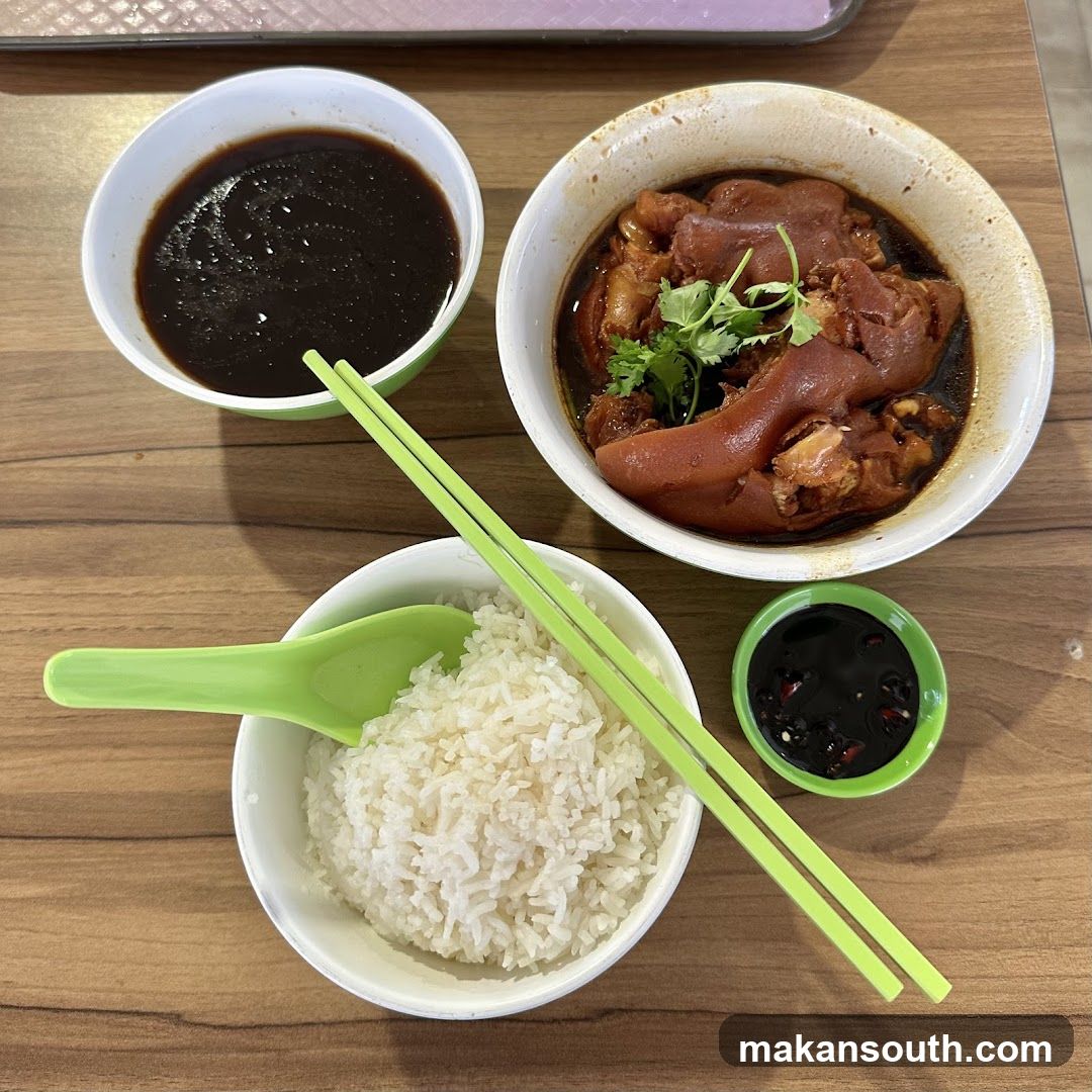 Braised Pork Trotters with Rice and Sauce