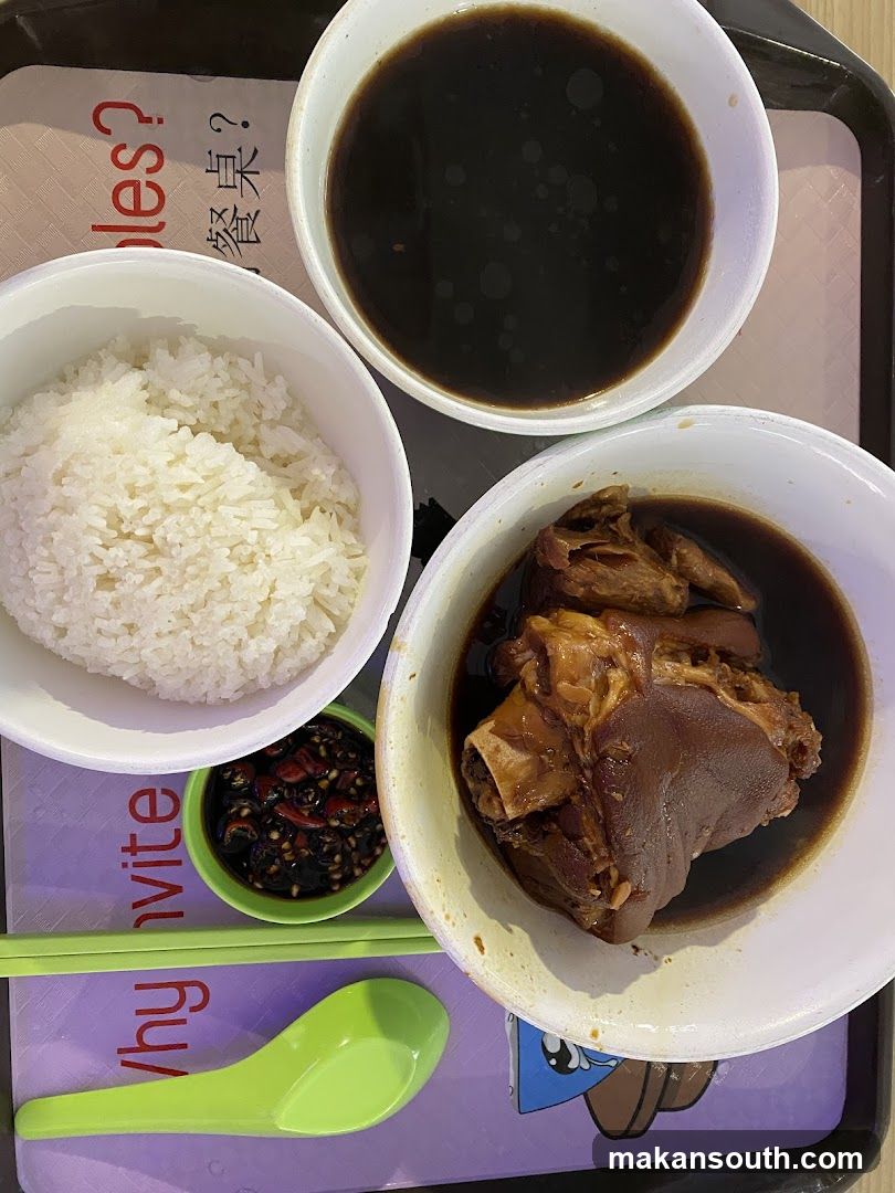 Food Tray with Rice and Braised Meat