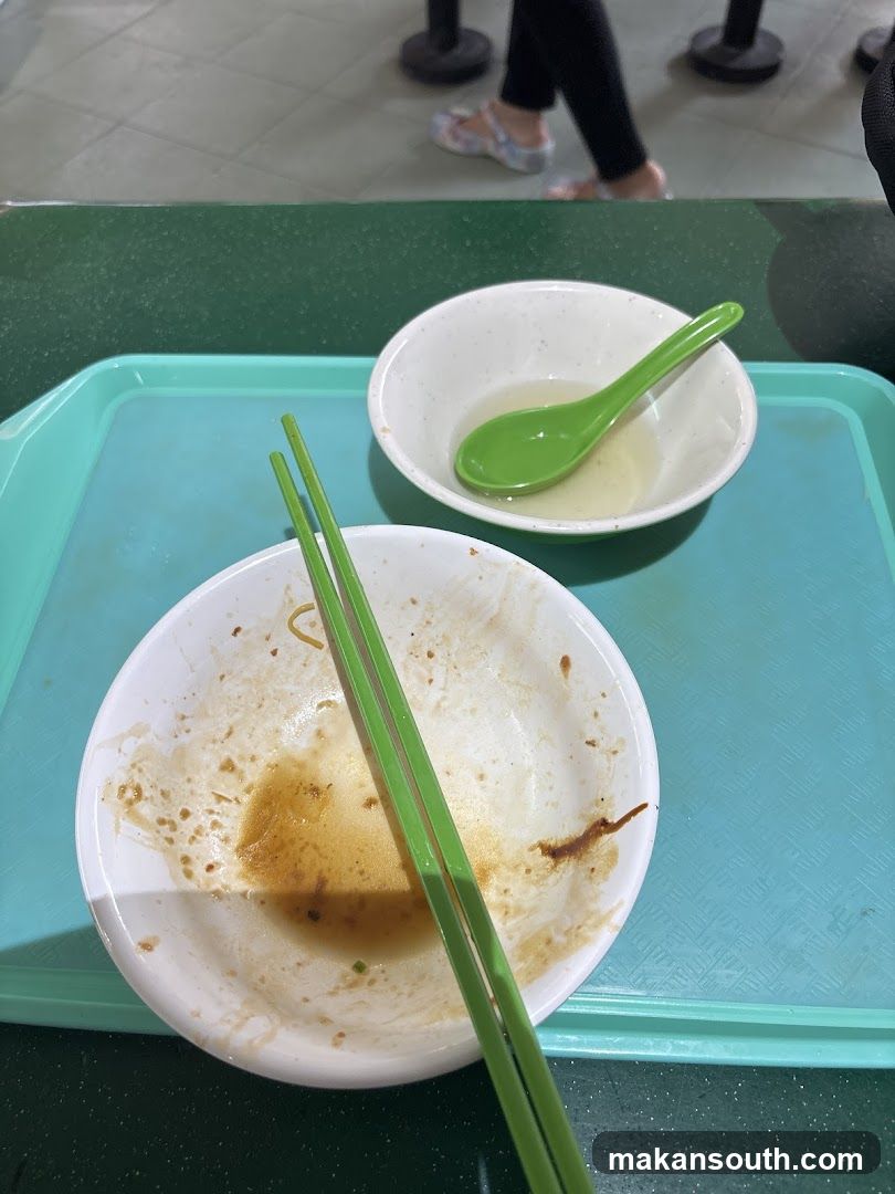 Empty bowls on a tray