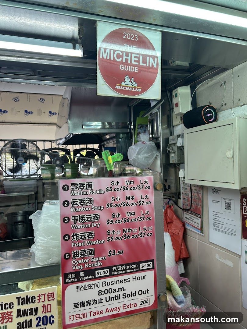 Food Stall Interior with Menu Board