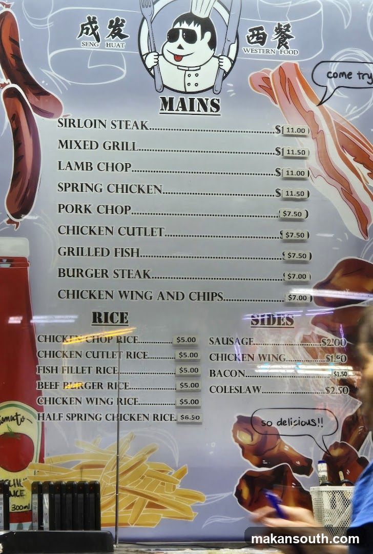 Western Food Menu Board