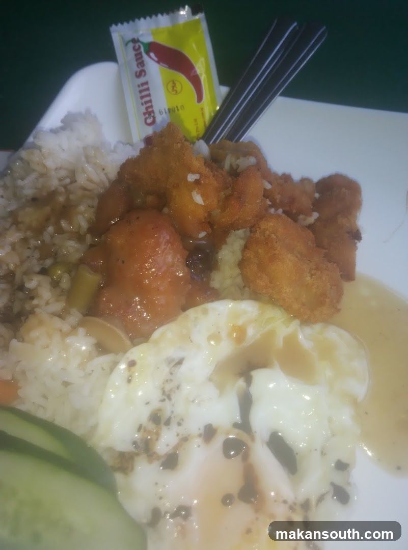 Fried Chicken and Rice Meal