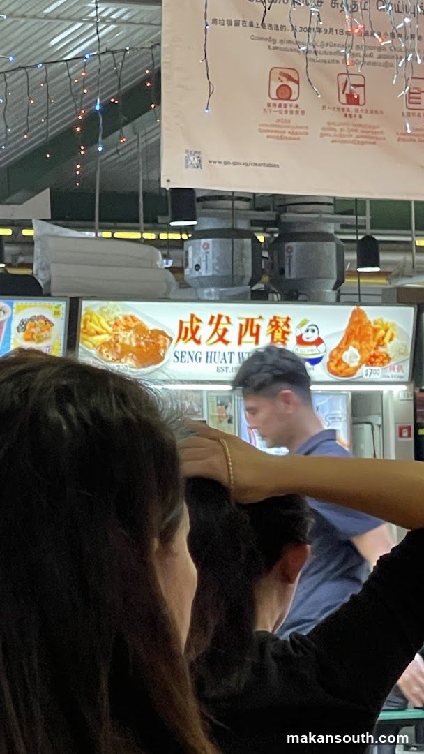 Food stall interior scene