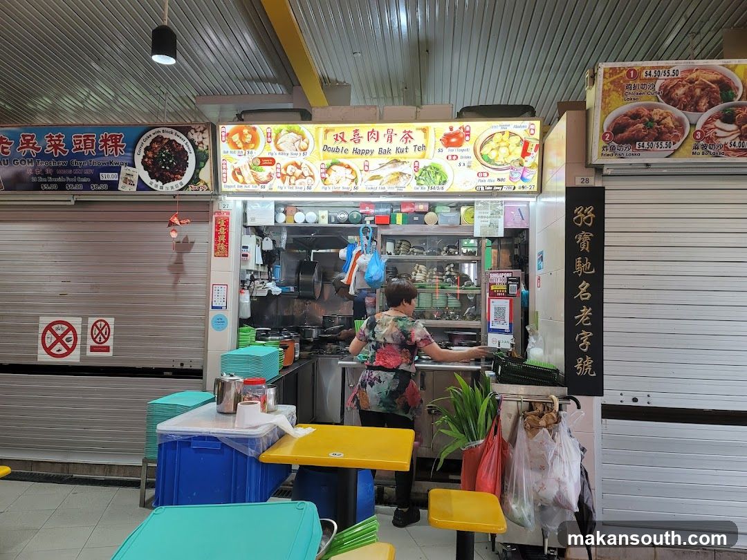 Food Stall Interior with Menu Board