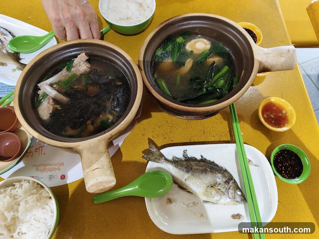 Cantonese-style claypot soup and fish meal