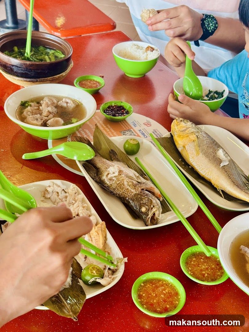 Dining Table with Fish and Soup