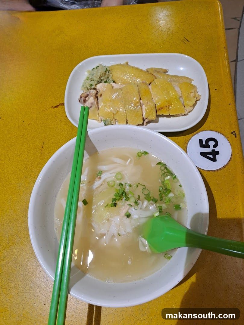 Hainanese Chicken Rice and Noodle Soup