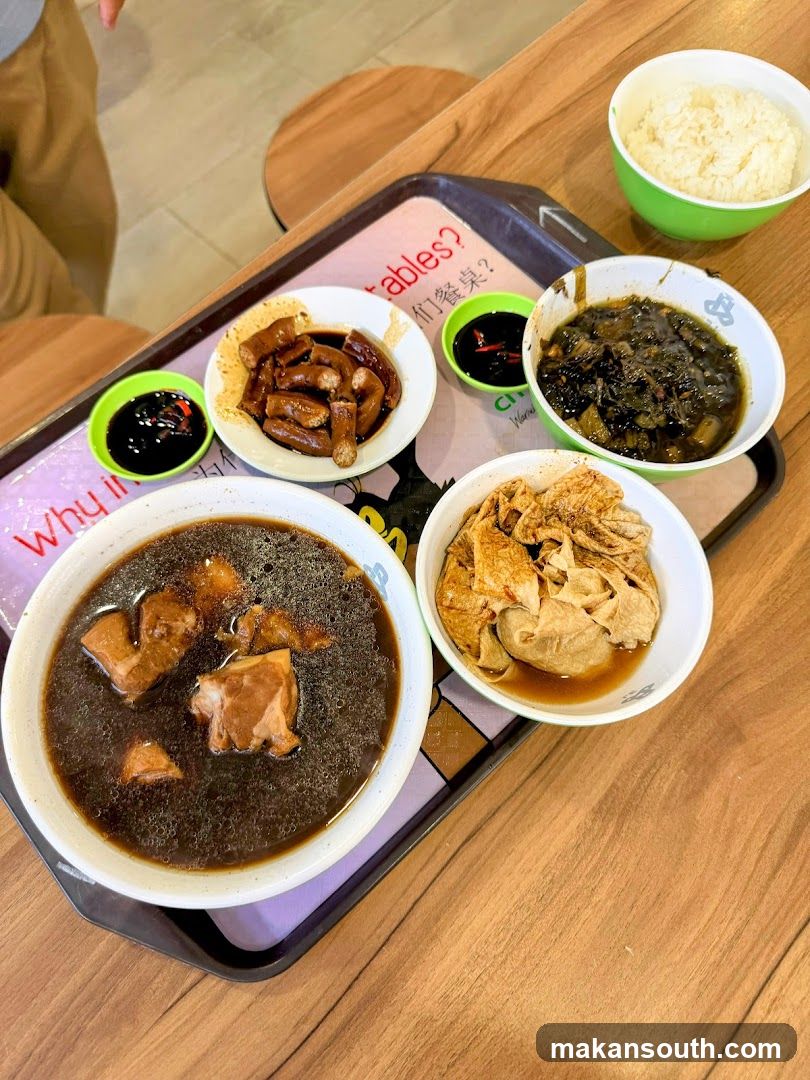 Food Tray with Various Dishes