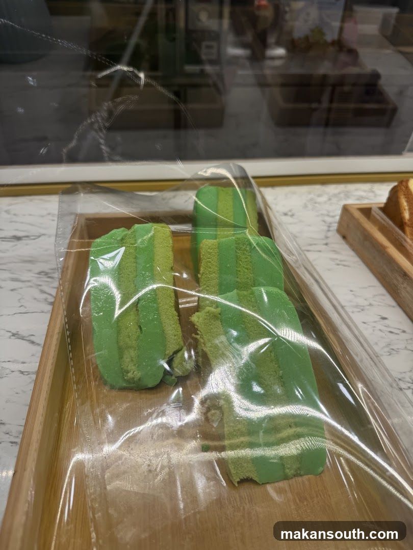 Green Layered Cake Slices