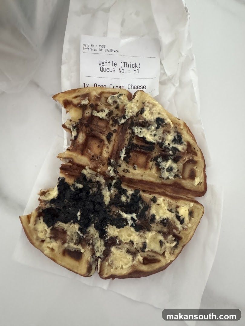 Waffle with Oreo Cream Cheese