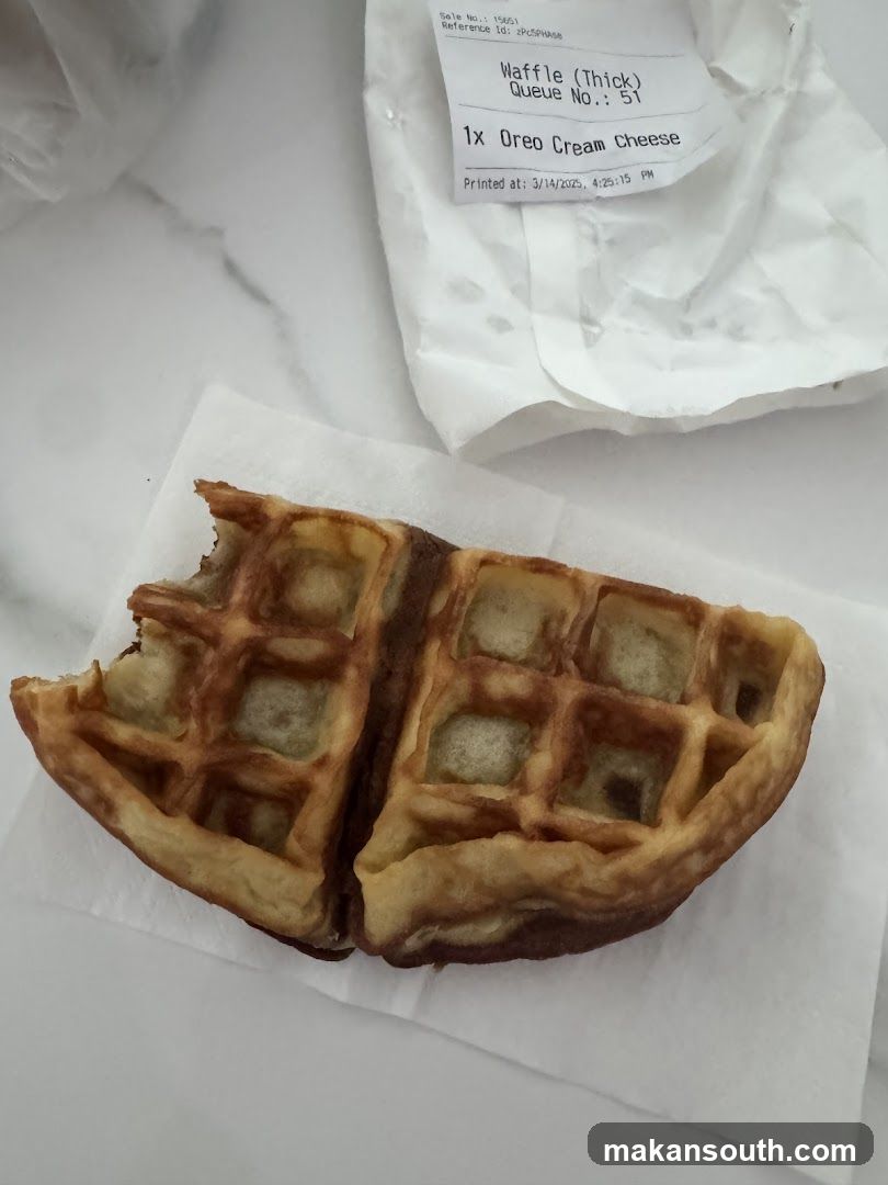 Waffle with Oreo Cream Cheese