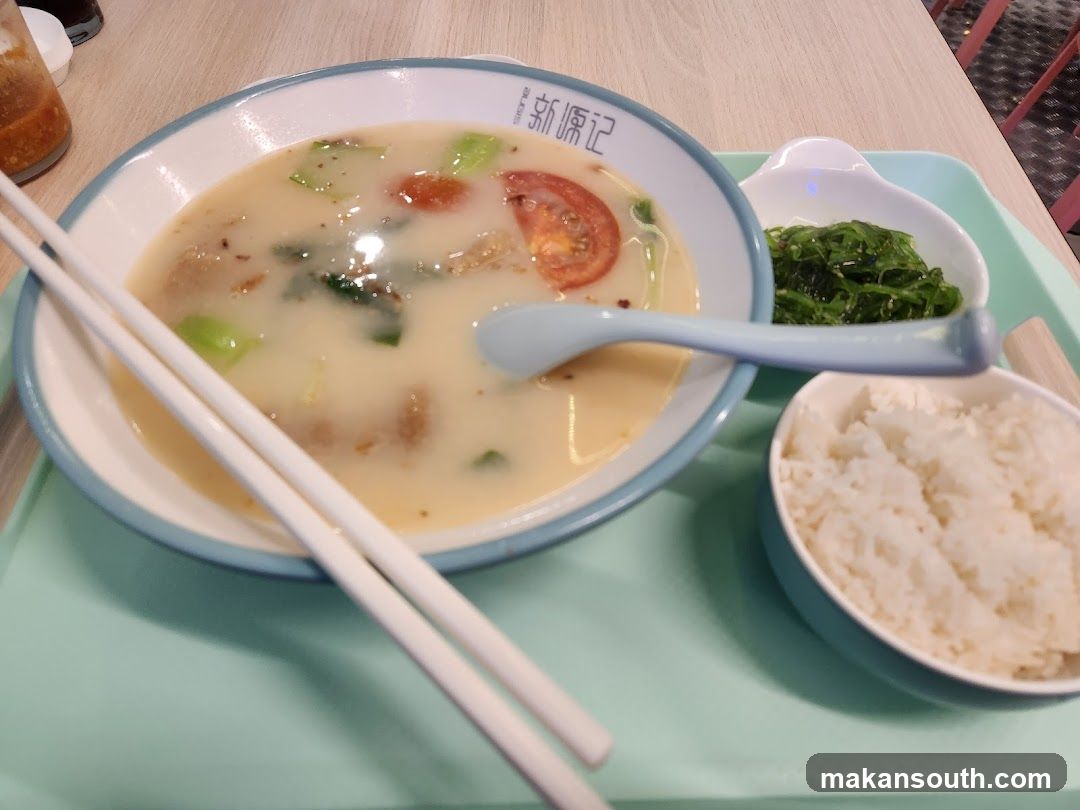 Lunch Tray with Soup and Rice