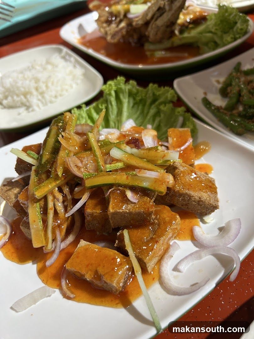 Food Dish with Tofu and Vegetables