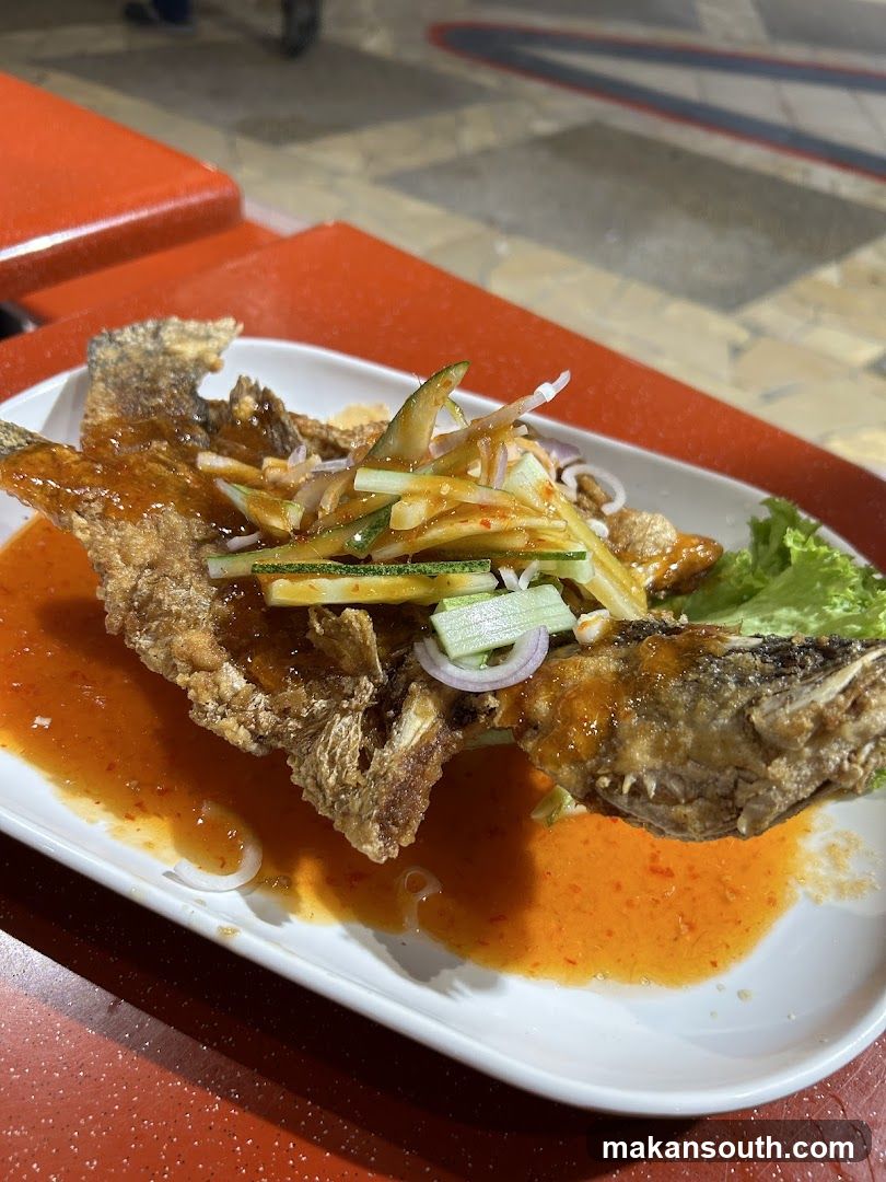 Fried Fish with Salad